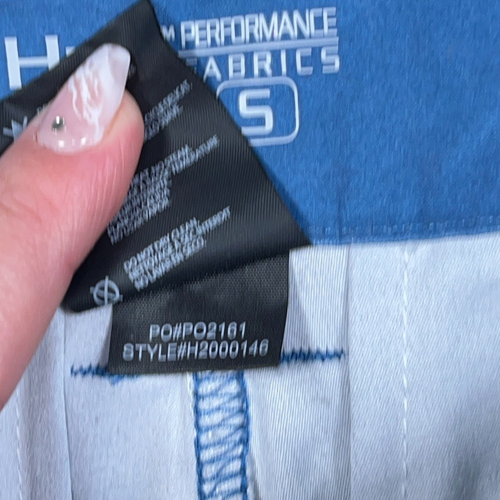 Huk Shorts Men Small Blue Camo Chino Performance Hiking 6" Inseam Fishing - Picture 7 of 14
